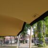 Stretchtent-8 Stretch tent 10,5×15 m — Sand