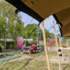 Stretchtent-9 Stretch tent 10,5×15 m — Sand