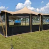 Zijwanden-stretchtenten Windscherm tent — Zwart