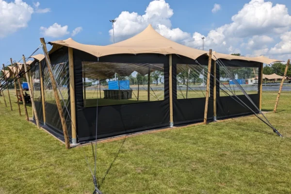 Zijwanden-stretchtenten Windscherm tent — Zwart